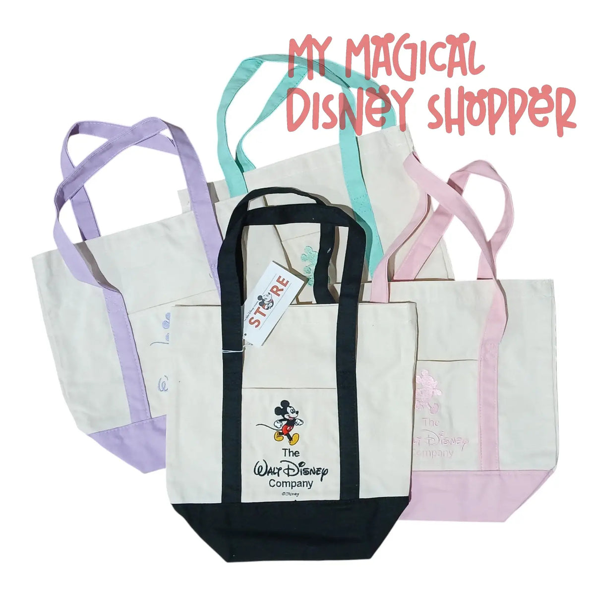 Walt Disney Company Logo Mini Canvas Tote Bag 🐭👜✨