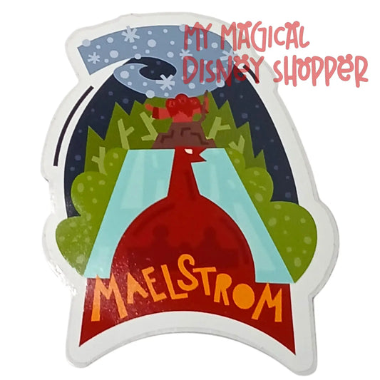 Maelstrom Ride Sticker – EPCOT Inspired Norway Pavilion Vintage Disney Vinyl Decal ⛵❄️✨