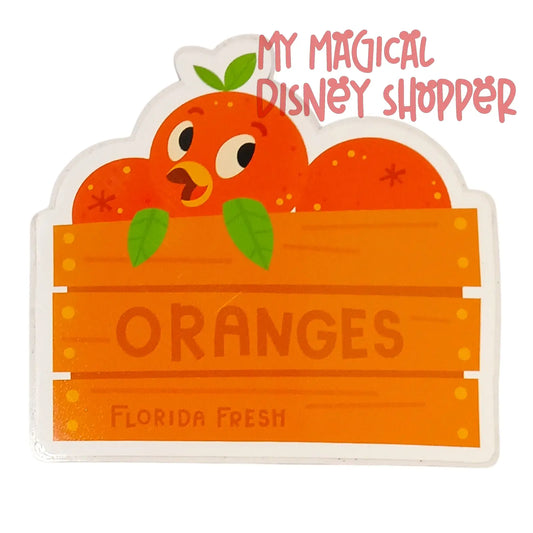 Orange Bird in Florida Citrus Crate Sticker