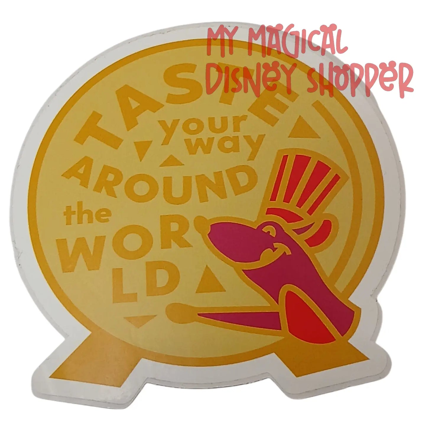 Remy EPCOT Sticker – “Taste Your Way Around the World” Disney Inspired Waterproof Vinyl Decal 🐭🍽️🌐✨