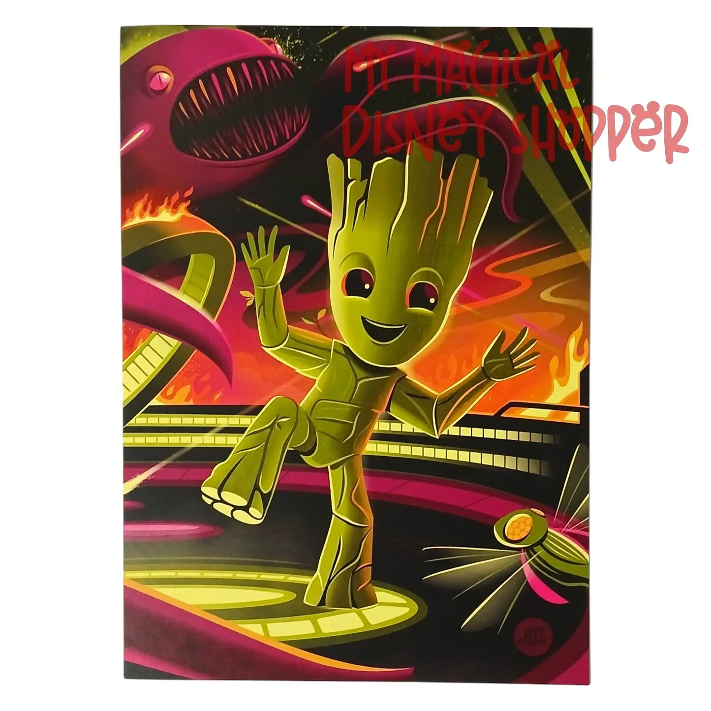WonderGround Gallery Guardians of the Galaxy – Groot Disney Artist Postcard – Artwork by Jeff Granito 🌱🚀✨