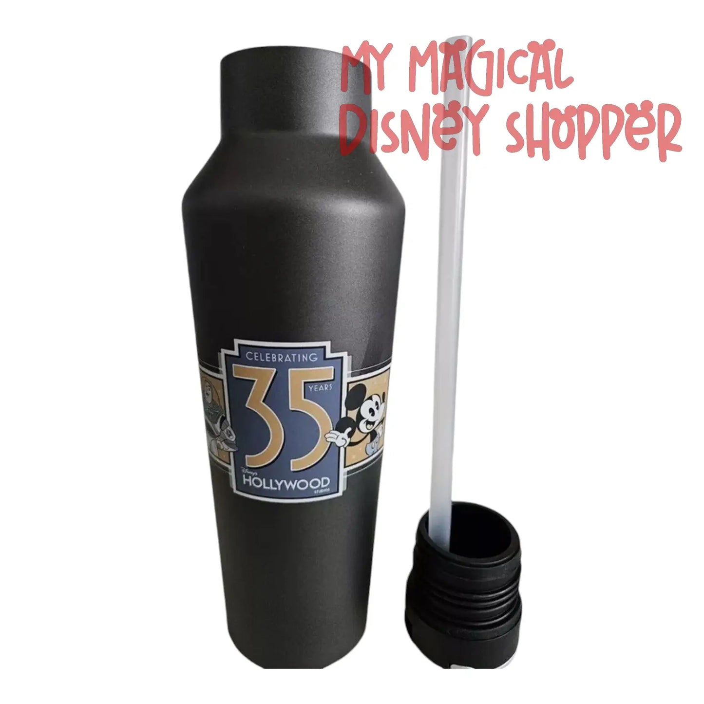 Hollywood Studios 35th Mickey Mouse Corkcicle Water Bottle - 20 Ounces