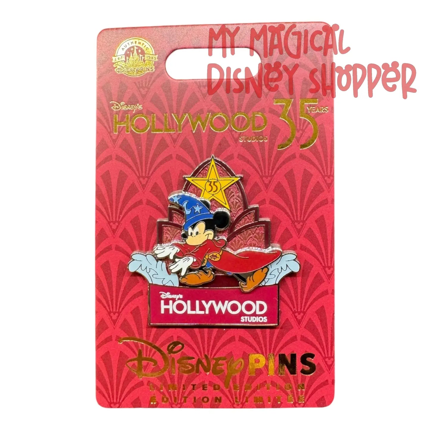 Hollywood Studios - Sorcerer Mickey 35th Anniversary Pin - Limited Edition