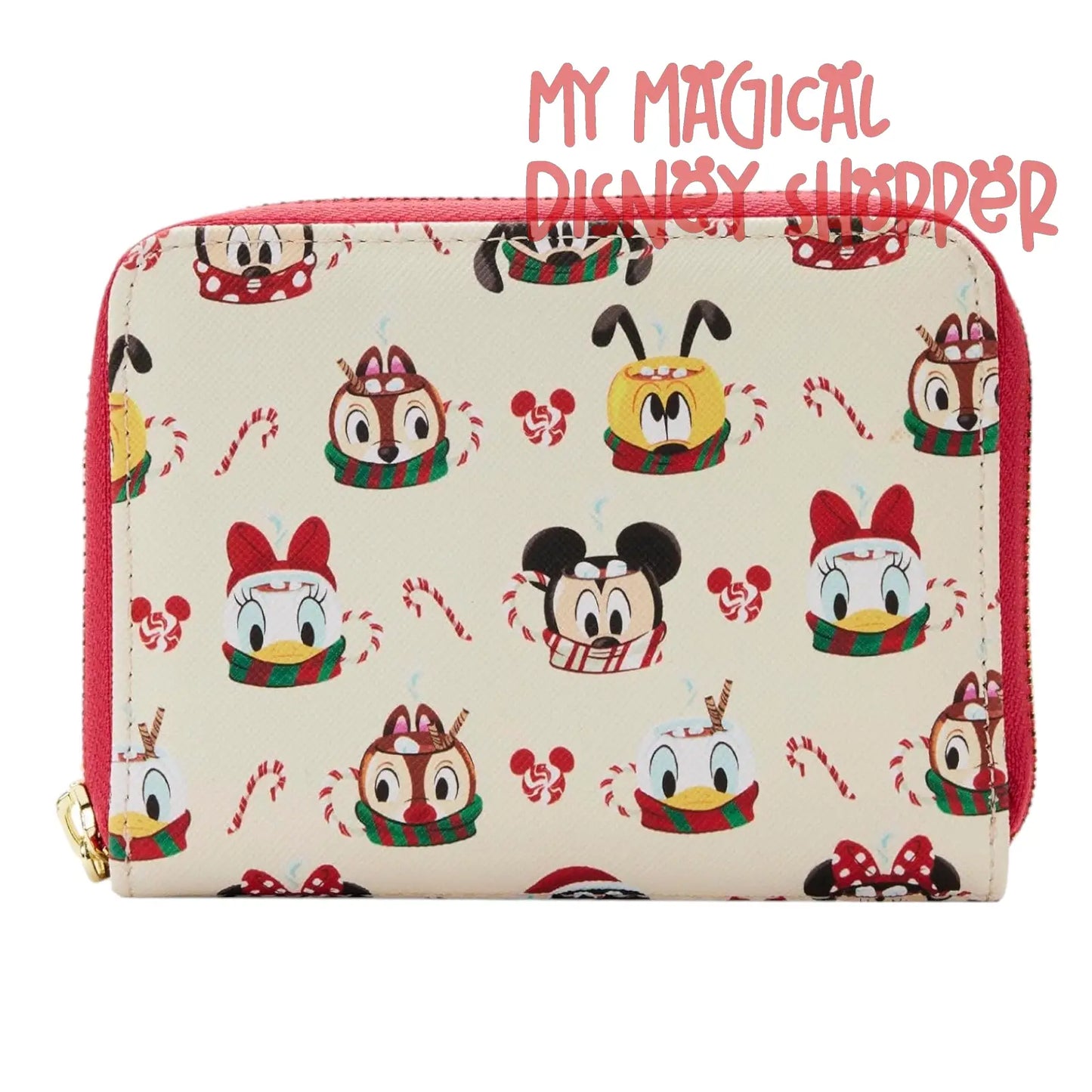 Hot Cocoa Mugs AOP Zip-Around Loungefly Wallet