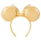 Yellow Sequins Minnie Mouse Ears Headband with Bow