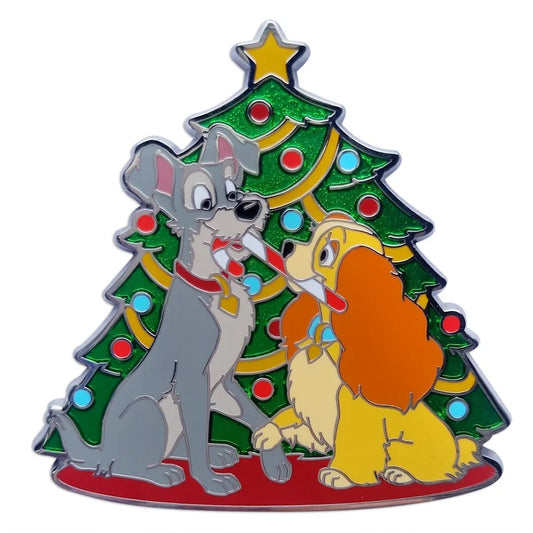Lady and the Tramp Holiday Christmas Tree Pin