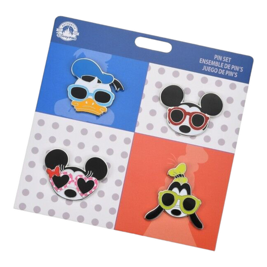 Disney Characters in Sunglasses Booster Pin Set