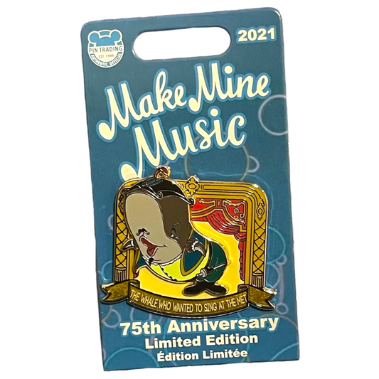 Whale – Make Mine Music 75th Anniversary Pin - Limited Edition 3000