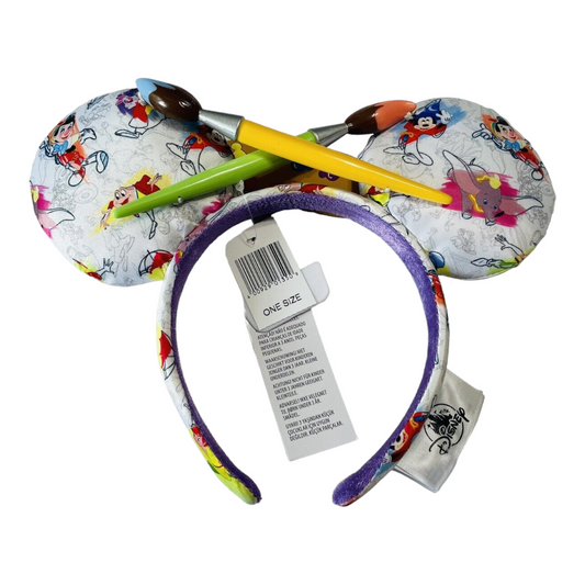 RENTAL Ink & Paint Minnie Mickey Mouse Ears Headband