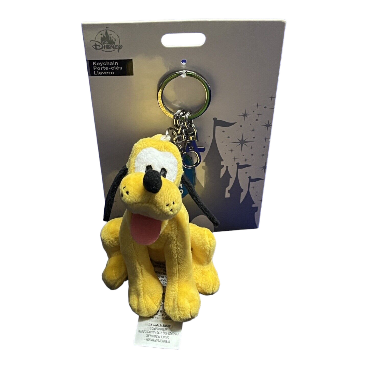 Pluto Plush Keychain With Pet Bowl Charm