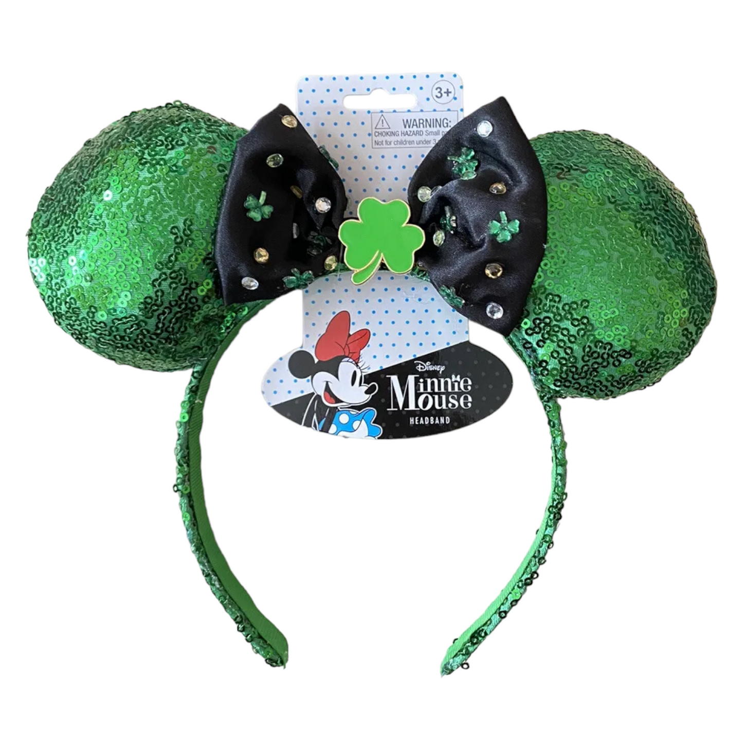 St Patrick's Day Minnie Mouse Ears Headband