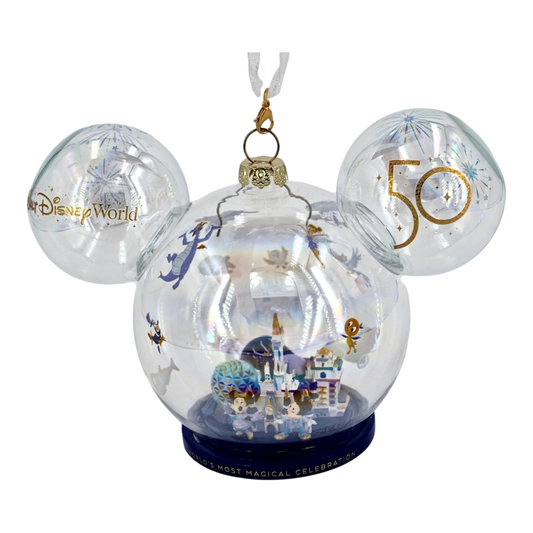 Walt Disney World Mickey Ears Icon Ornament - 50th Anniversary - 4 Parks