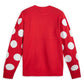 Red Minnie Mouse Adult Knit Sweater