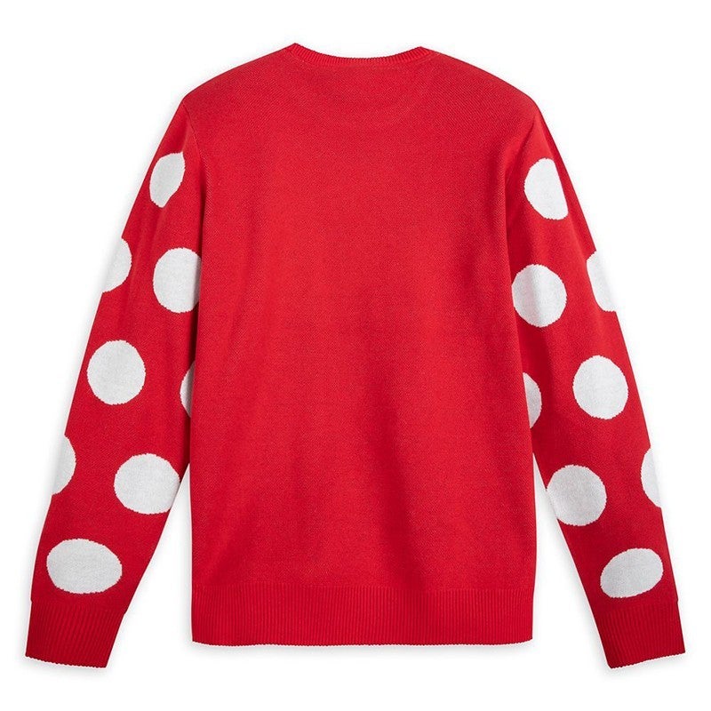 Red Minnie Mouse Adult Knit Sweater