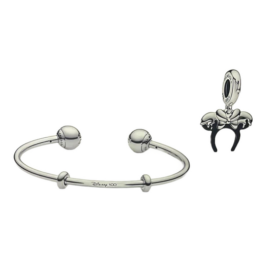 Minnie Mouse Ears Headband Disney100 Charm & Bracelet Pandora Set