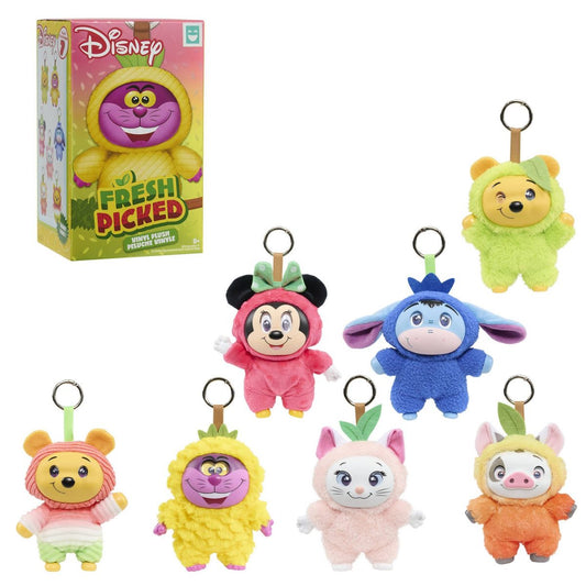 Disney Fresh Picked Vinyl-Face Plush Blind Box Clip-On 5.25” Collectible Plush Toy in Fruit Onesie Short-Run Drop Ages 8+