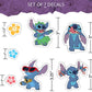 Disney Lilo and Stitch Waterproof Decals - Set of 22 Lilo and Stitch Stickers