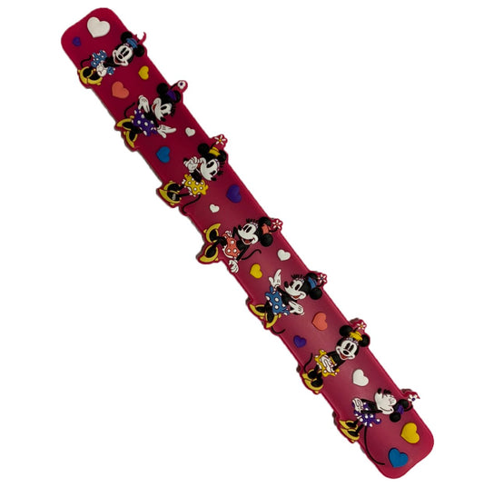 Minnie Mouse with Hearts Disney Slap Bracelet - Pink