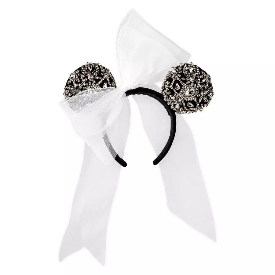 Rhinestone Minnie Mouse Ear Veil Headband for Adults by Vera Wang - Limited Release
