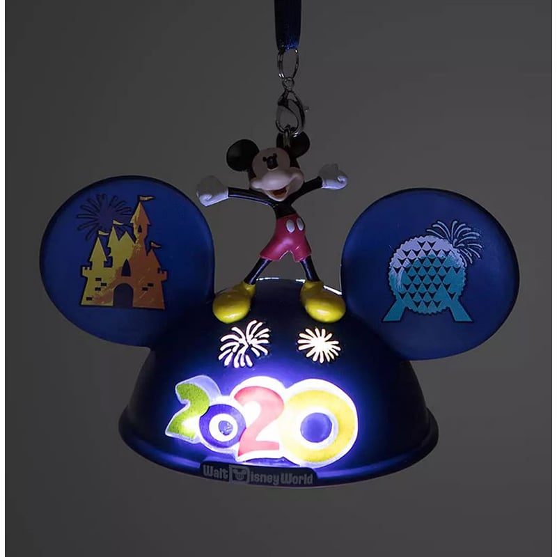 Walt Disney World 2020 Logo Disney Light-Up Ear Hat Ornament - Mickey & Friends