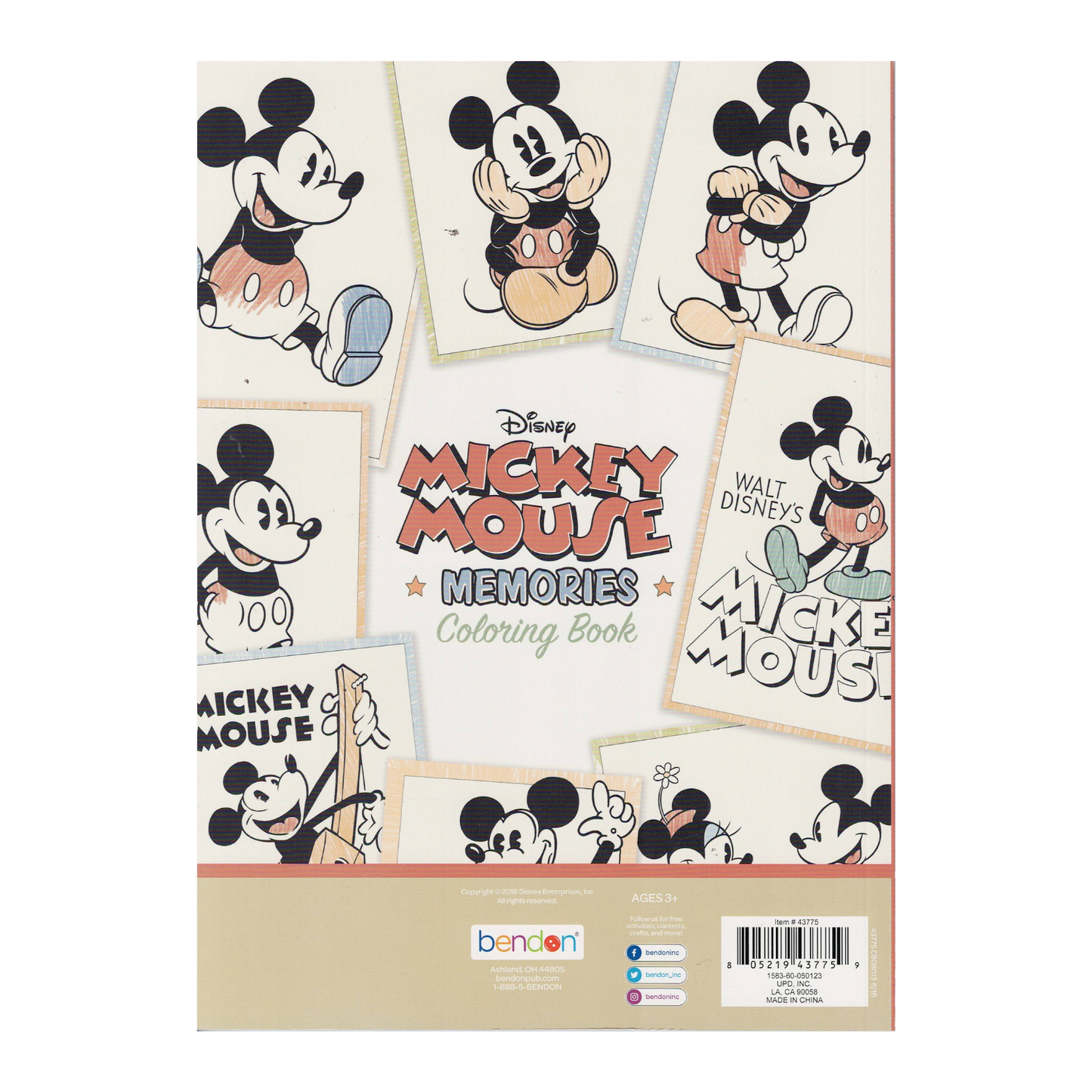 Mickey Mouse Memories Coloring Book - 40 Pages