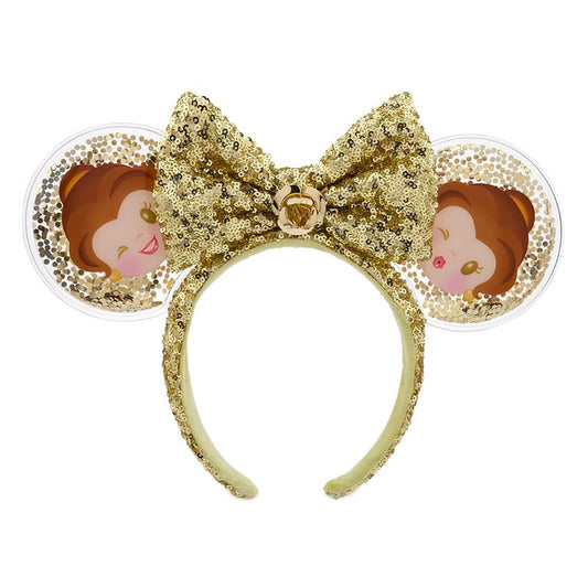 Belle Glitter Beauty and the Beast Minnie Mouse Ears Headband