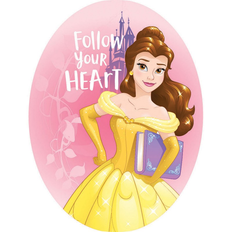 Belle Ad-Fab™ Disney Princess Adhesive Fabric 3" Sticker