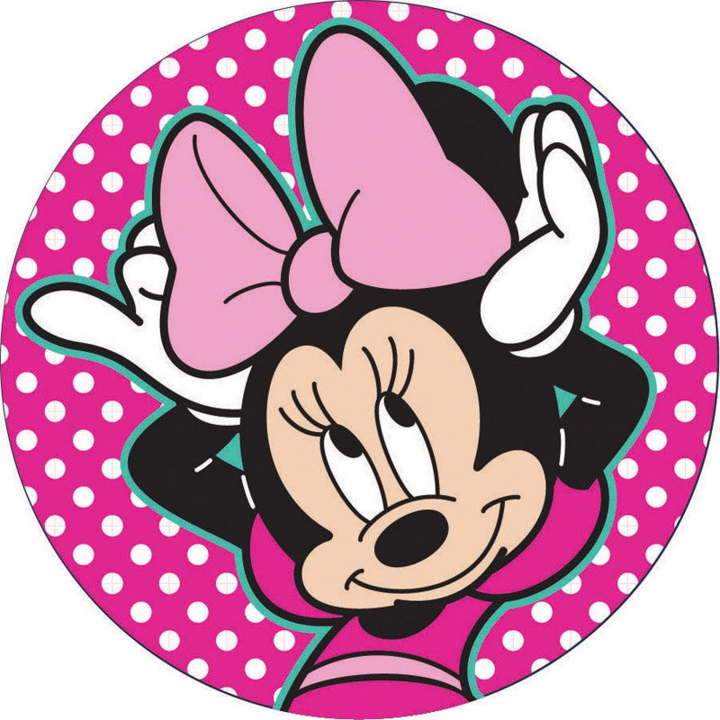 Minnie Mouse Ad-Fab™ Disney Dots Adhesive Fabric 3" Sticker