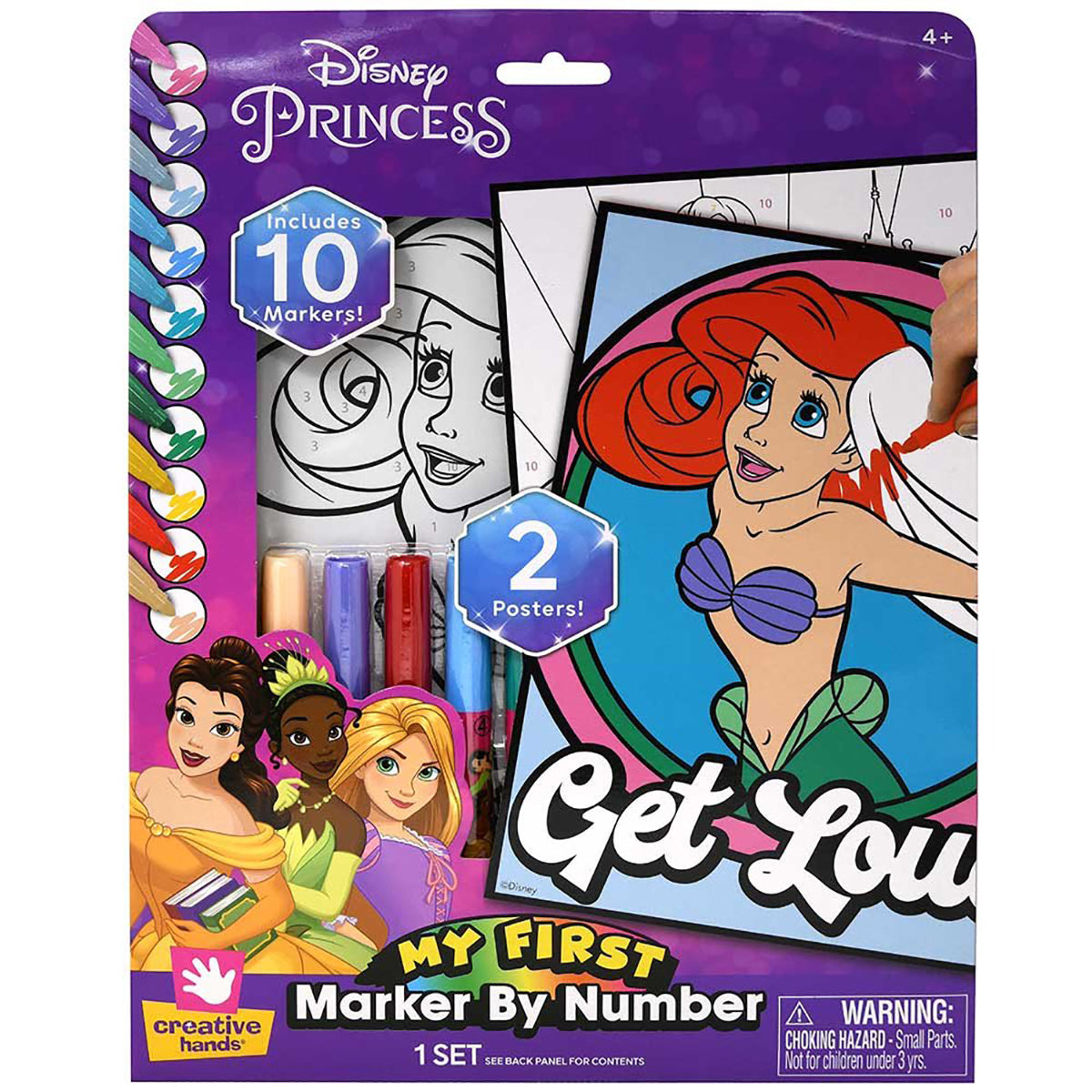 Princess Giant Coloring Posters - My First Marker by Number, 2 Posters