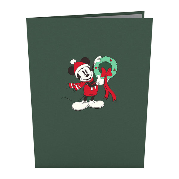 Mickey Mouse Red Christmas Truck Holiday Greetings Pop-Up Card