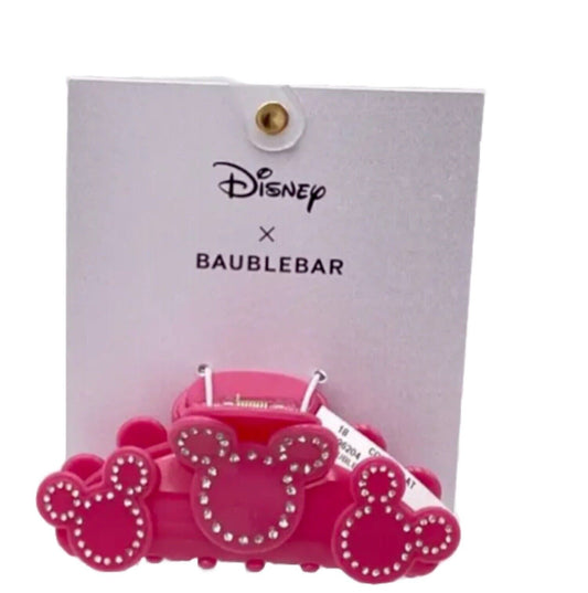 Disney x Baublebar Mickey Mouse Pink Hair Claw Jaw 3 1/2” Clip