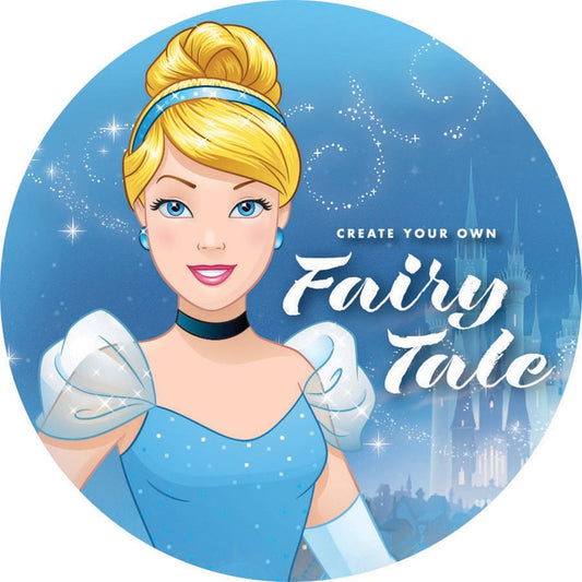 Cinderella Ad-Fab™ Disney Princess Adhesive Fabric 3" Sticker