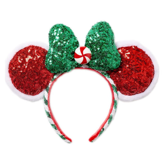 RENTAL Sequined Christmas Holiday Peppermint Twist Ears