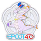 Epcot Figment Top Hat 40th Anniversary Pin