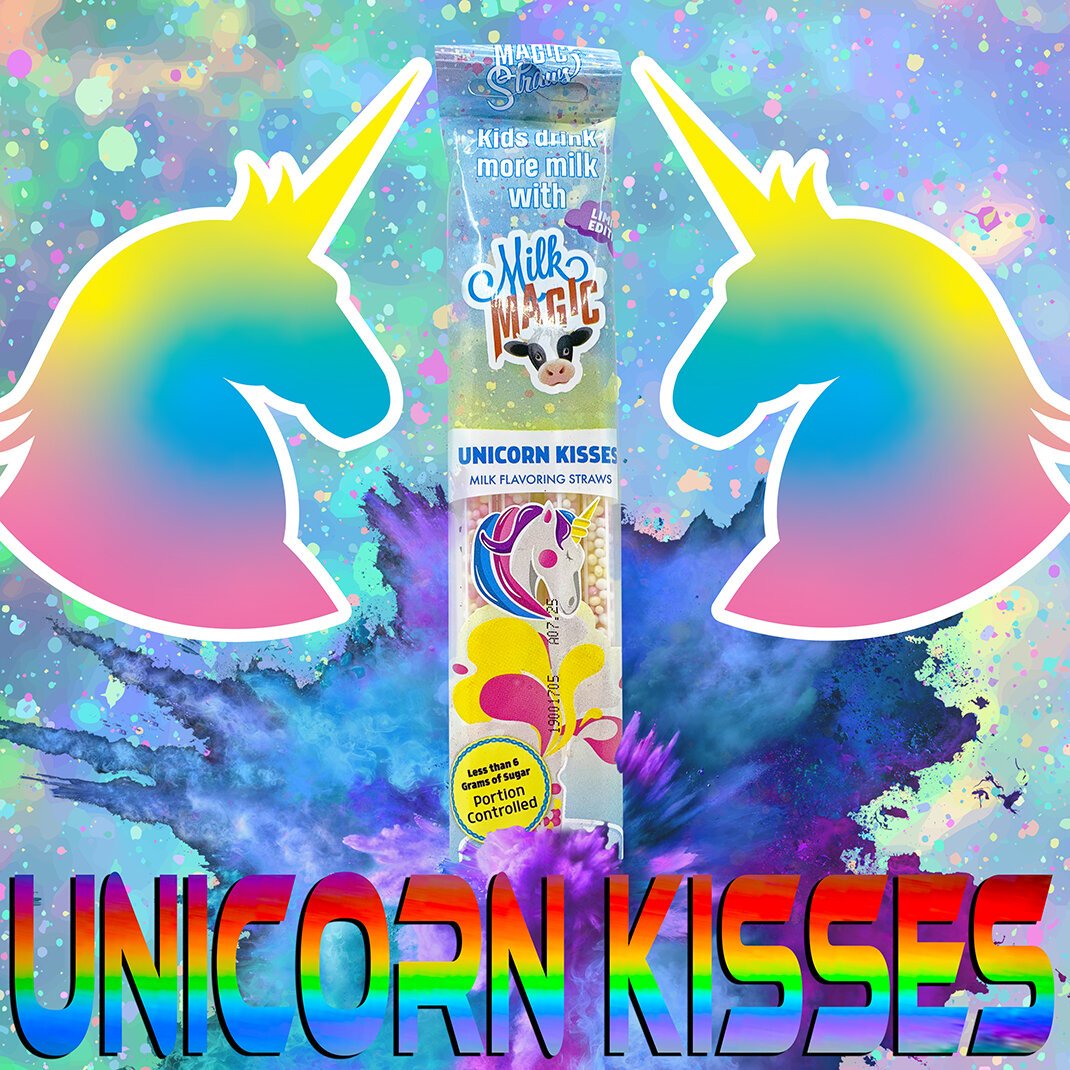 Tutti Frutti Unicorn Kisses Milk Magic Straws