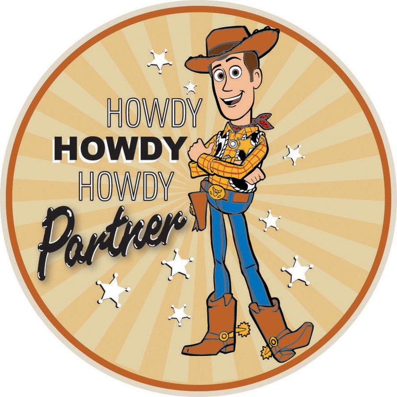 Woody from Toy Story Ad-Fab™ Pixar Adhesive Fabric 3" Sticker
