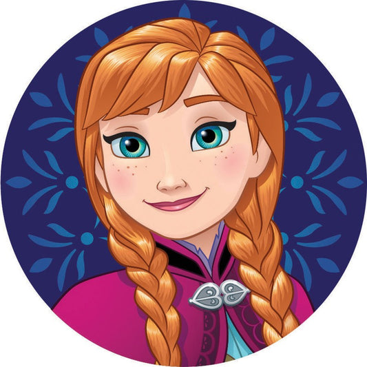 Anna Ad-Fab™ Disney Princess Adhesive Fabric 3" Sticker