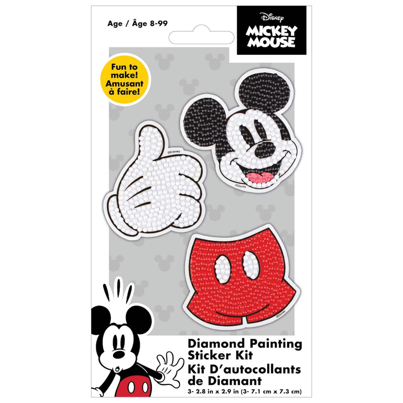 Camelot Dotz 3" Disney Mickey Icons Diamond Painting Sticker Kit