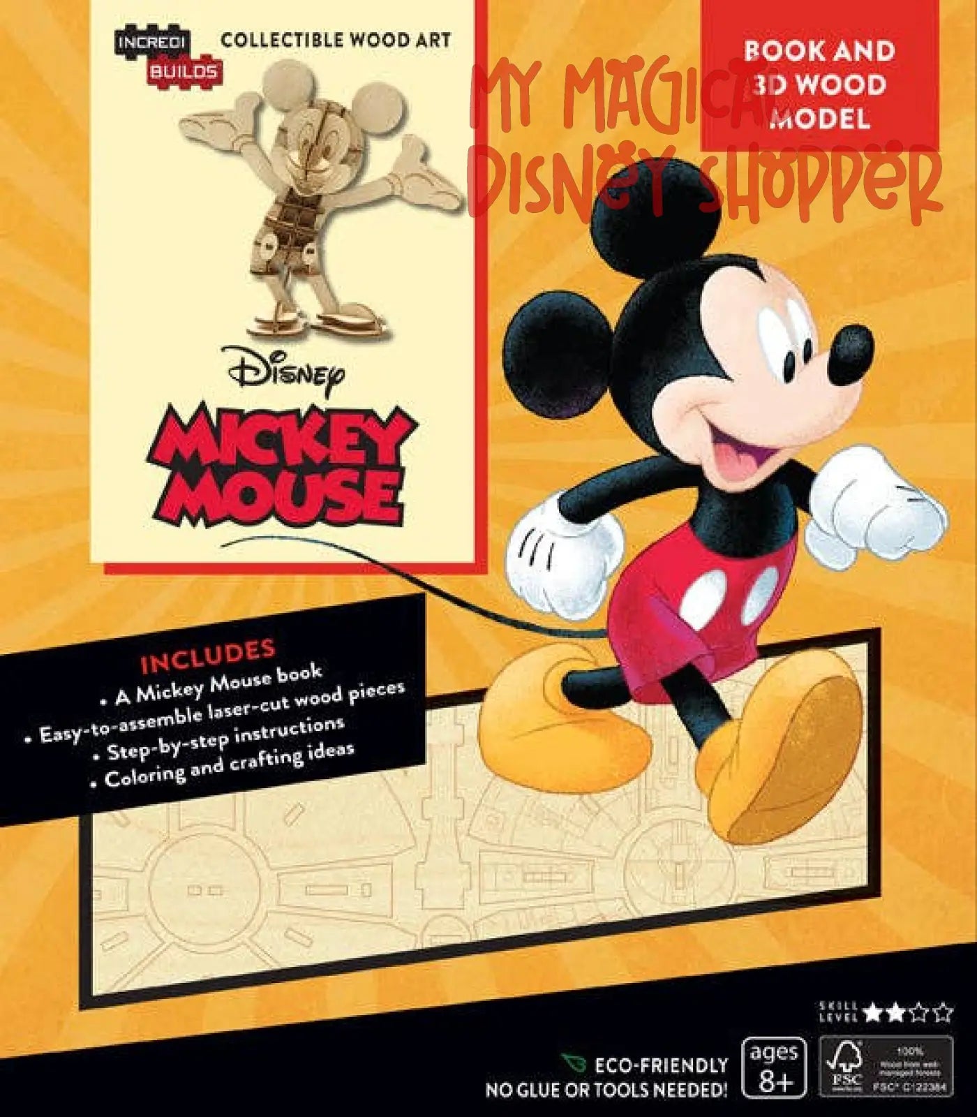 IncrediBuilds: Disney: Mickey Mouse Book and 3D Wood Model