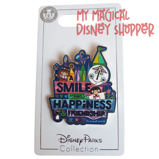 it's a small world — A Smile Means Happiness & Friendship Pin