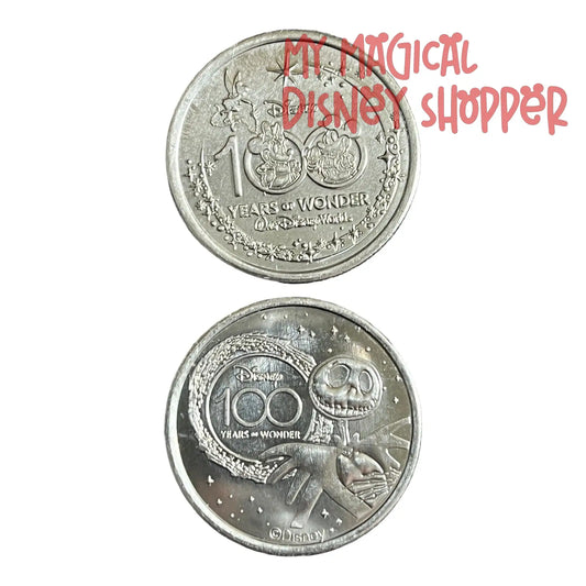 Jack Skellington Disney 100 Silver Medallion