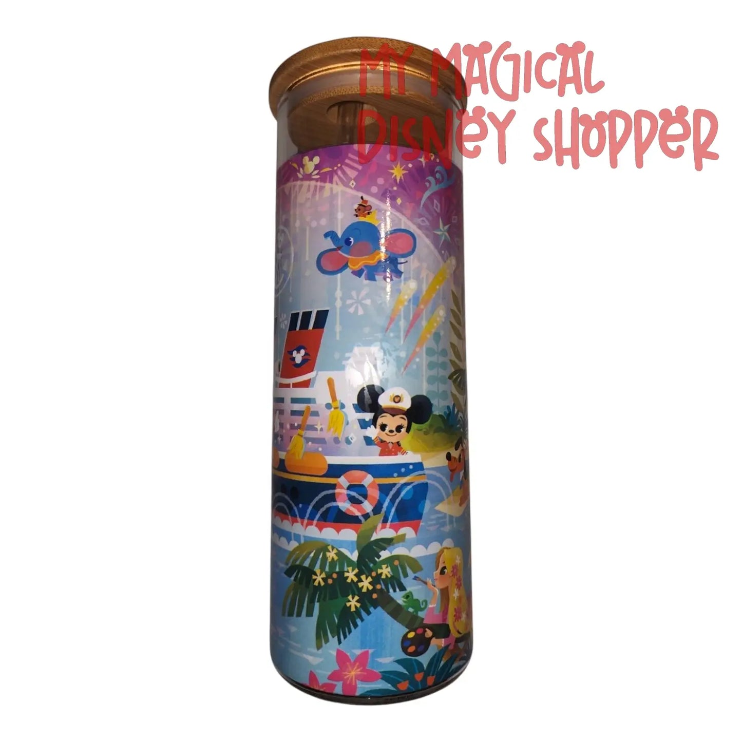 Joey Chou Disney Cruise Line Glass 17 oz Tumbler