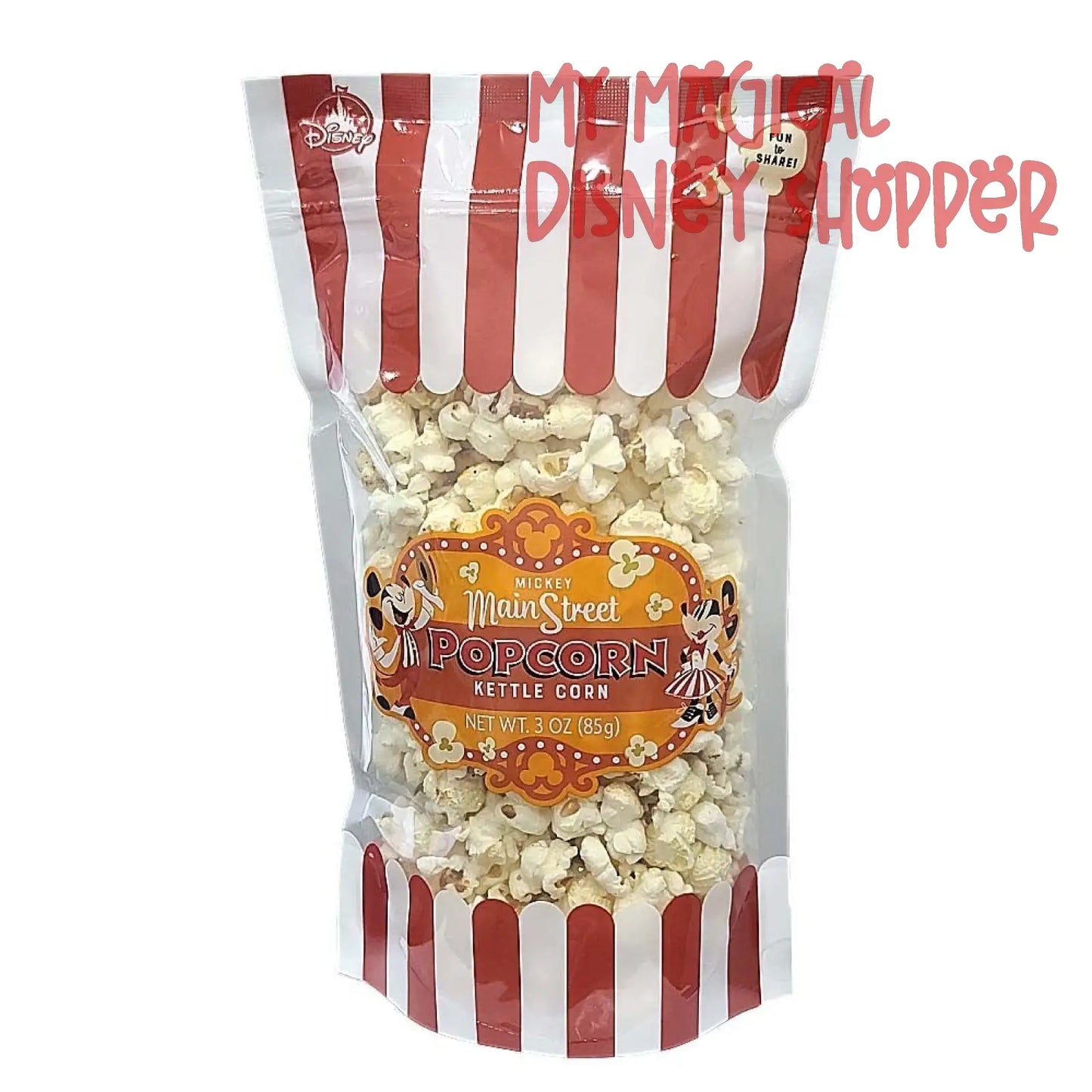 Kettle Corn Disney Mickey Main Street Popcorn