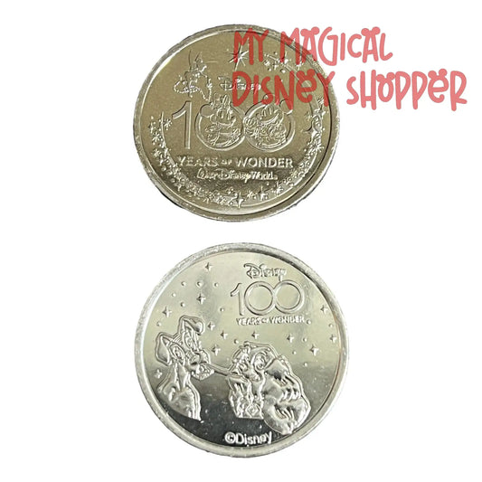 Lady & the Tramp Disney 100 Silver Medallion