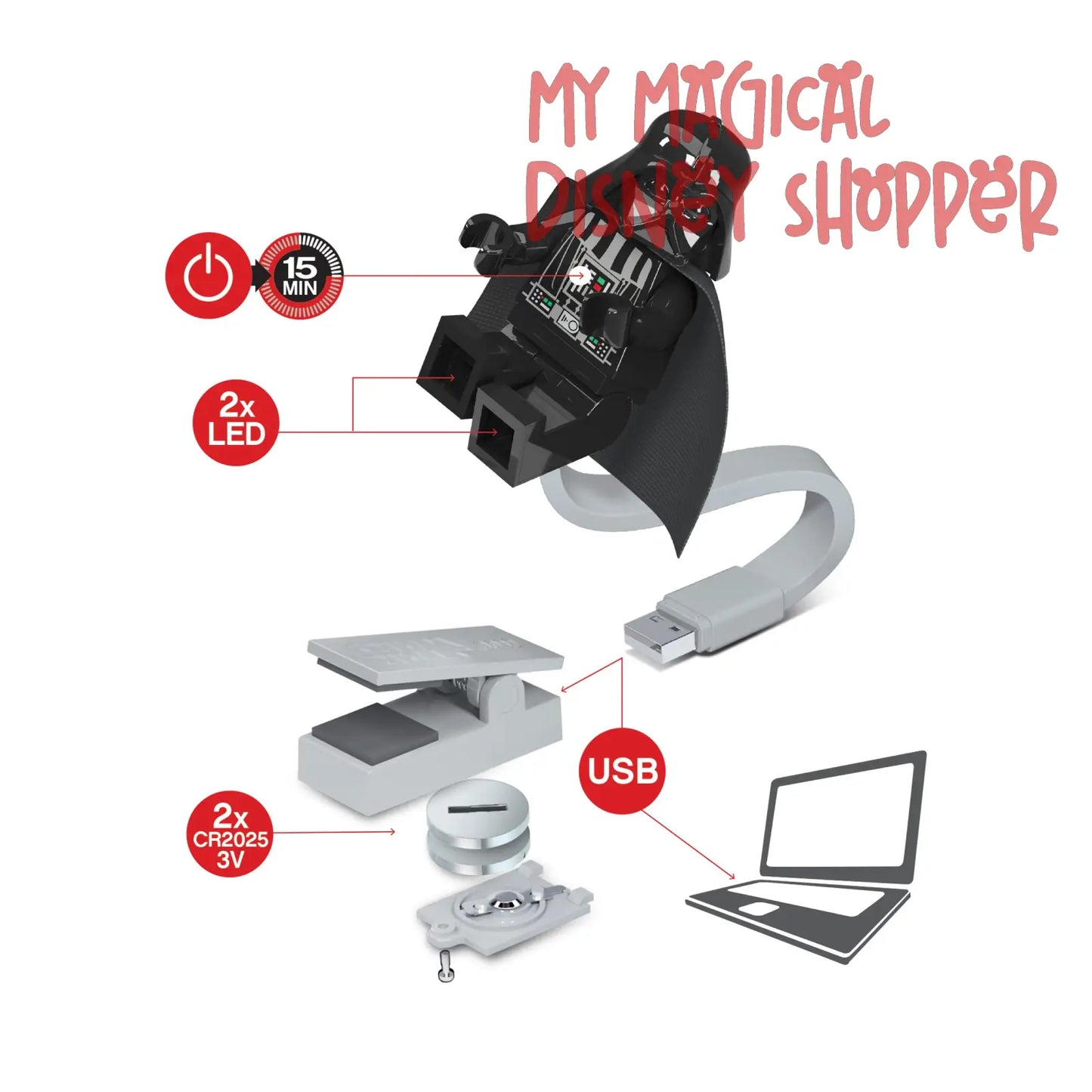 LEGO Star Wars Darth Vader LED USB Book Light