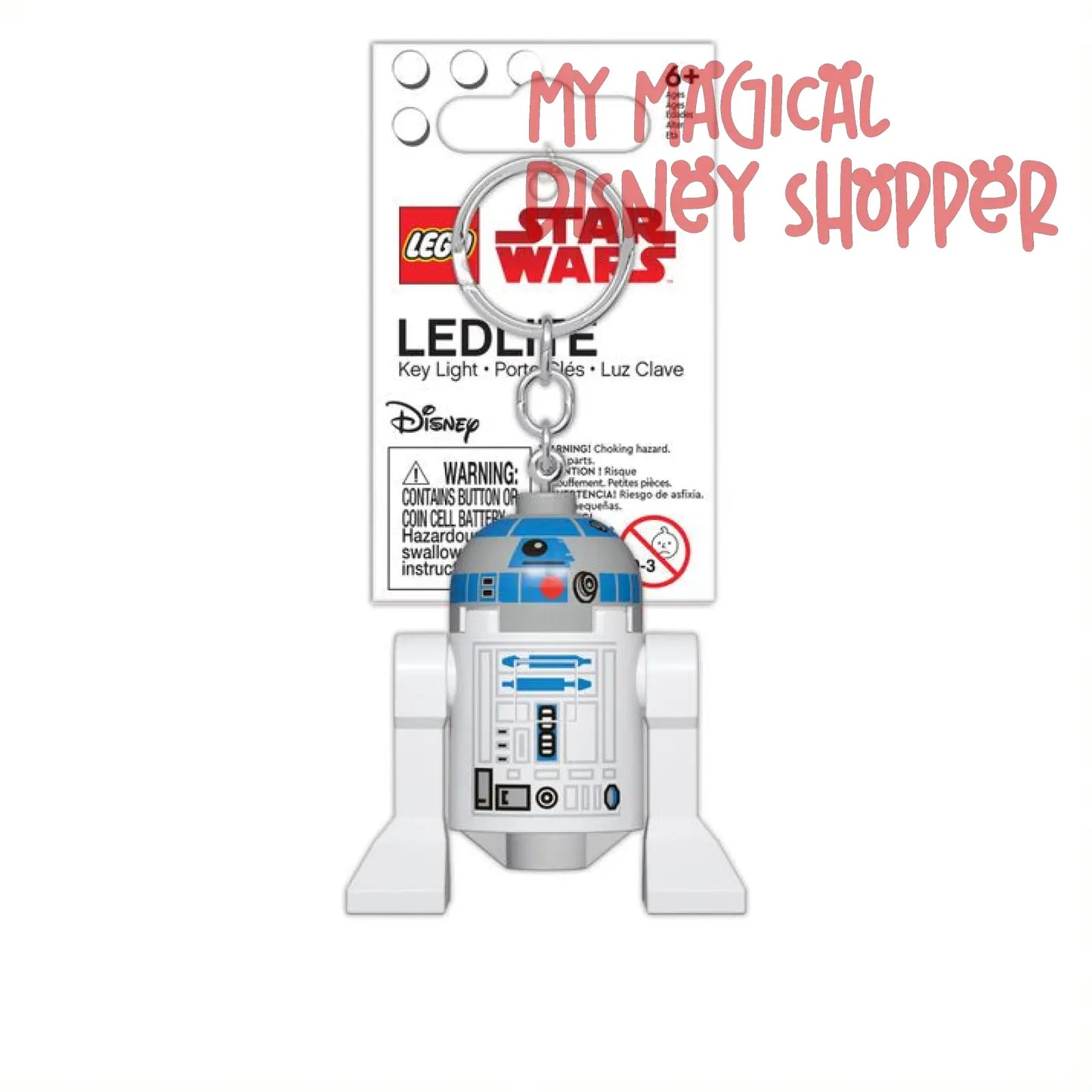 LEGO Star Wars R2-D2 Minifigure Key Light Keychain