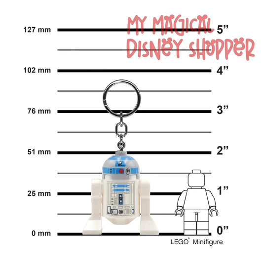LEGO Star Wars R2-D2 Minifigure Key Light Keychain