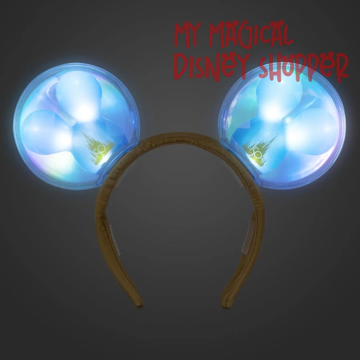 Light Up Balloon Disney Minnie Ears Headband - Walt Disney World 50th Anniversary