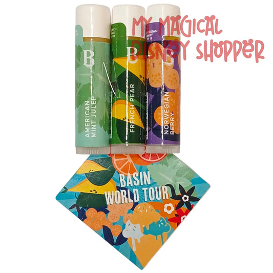 Basin World Tour Lip Balm 3 Pack - Your Choice of Flavors!