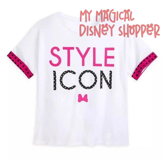 Disney Parks Minnie Mouse Bow Style Icon Shirt